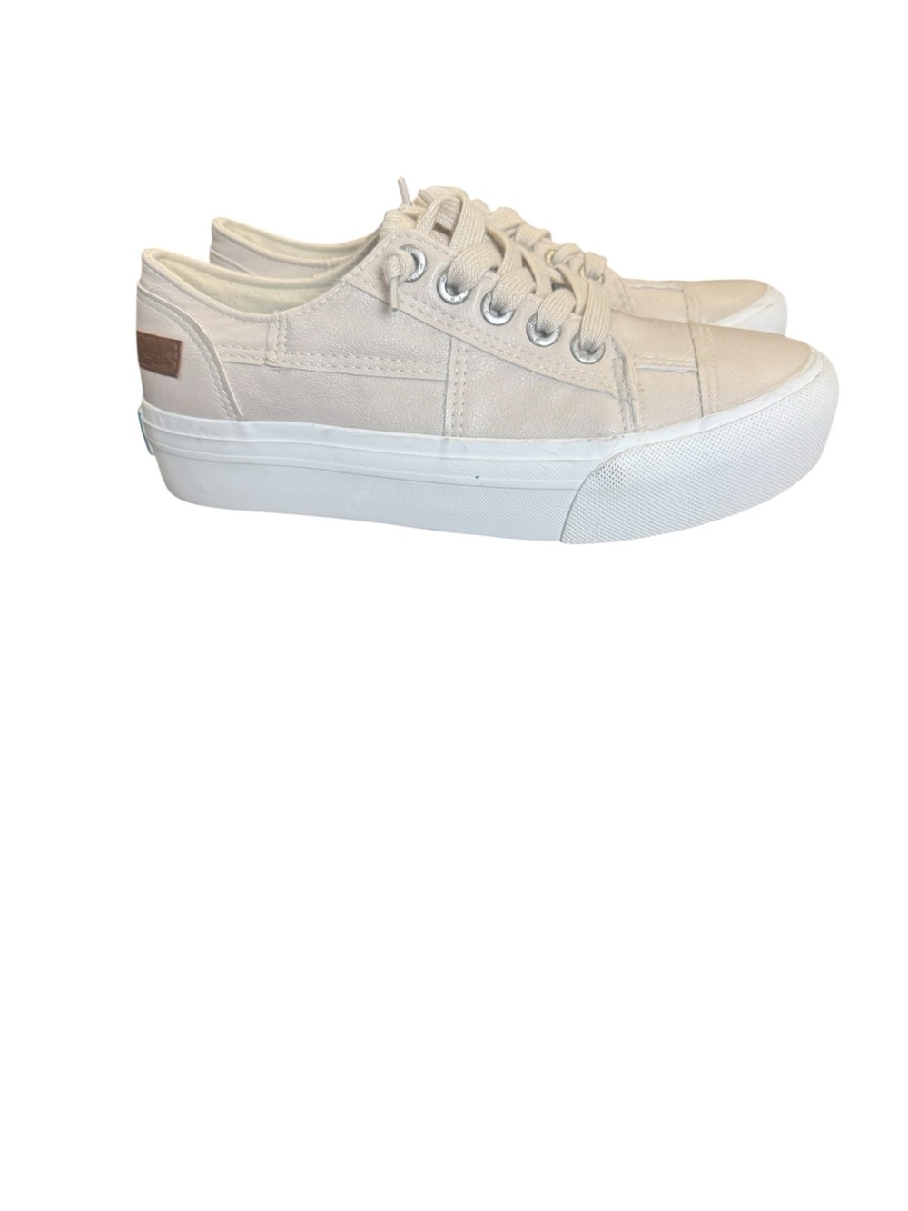 Blowfish Malibu Super Smile Platform Sneakers Cream White Size 7